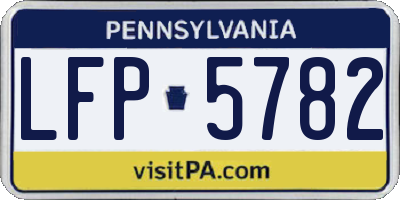 PA license plate LFP5782