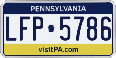 PA license plate LFP5786