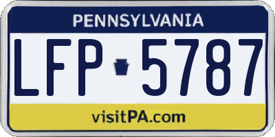 PA license plate LFP5787