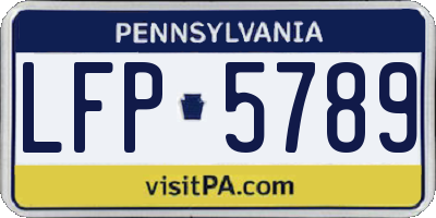 PA license plate LFP5789
