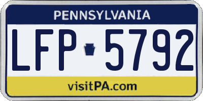 PA license plate LFP5792