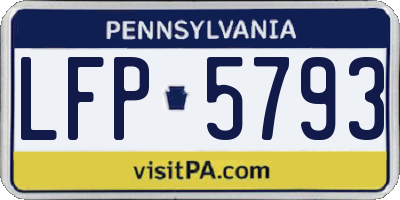 PA license plate LFP5793