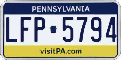 PA license plate LFP5794