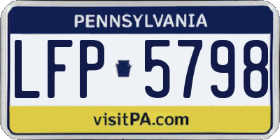 PA license plate LFP5798