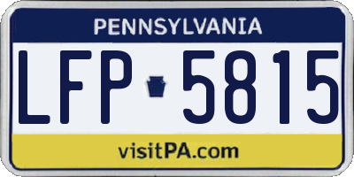 PA license plate LFP5815