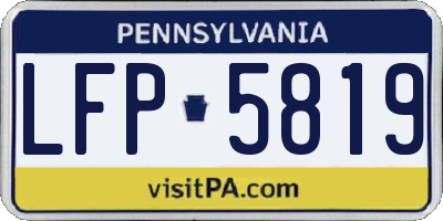 PA license plate LFP5819