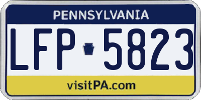 PA license plate LFP5823