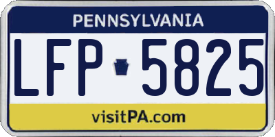 PA license plate LFP5825