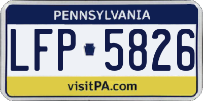PA license plate LFP5826