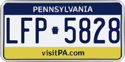 PA license plate LFP5828