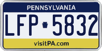 PA license plate LFP5832