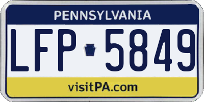 PA license plate LFP5849