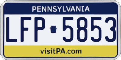 PA license plate LFP5853