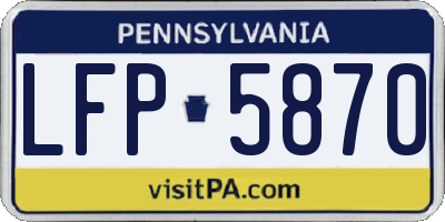 PA license plate LFP5870