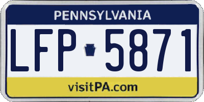 PA license plate LFP5871