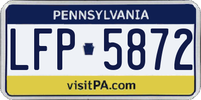 PA license plate LFP5872