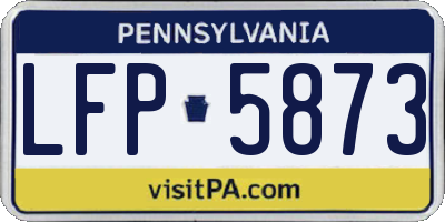 PA license plate LFP5873