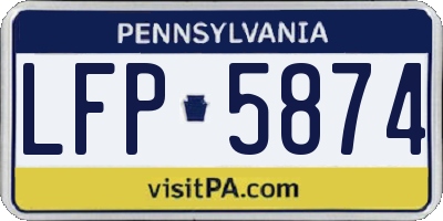 PA license plate LFP5874