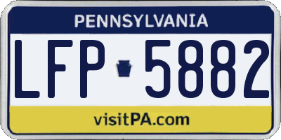 PA license plate LFP5882