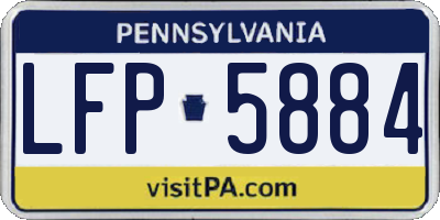 PA license plate LFP5884