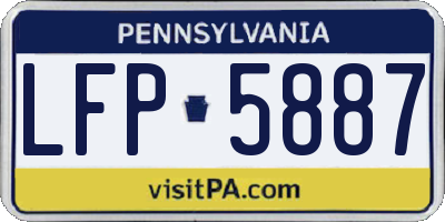 PA license plate LFP5887