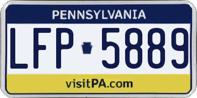 PA license plate LFP5889
