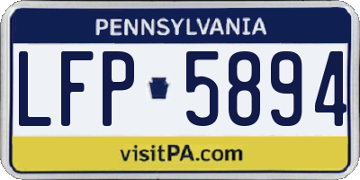 PA license plate LFP5894