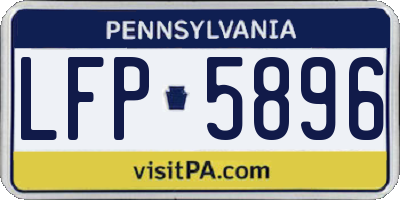 PA license plate LFP5896