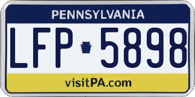 PA license plate LFP5898