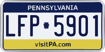 PA license plate LFP5901