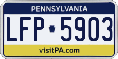 PA license plate LFP5903