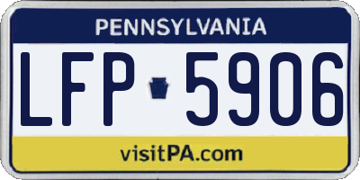 PA license plate LFP5906