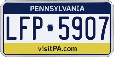 PA license plate LFP5907