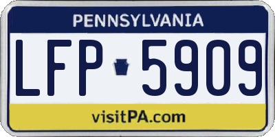 PA license plate LFP5909