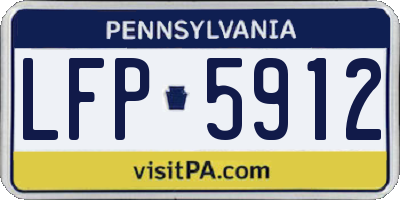 PA license plate LFP5912