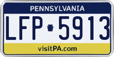 PA license plate LFP5913