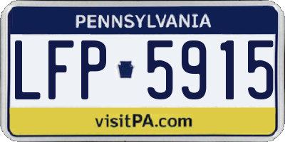 PA license plate LFP5915