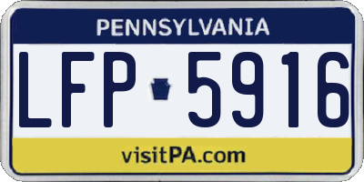 PA license plate LFP5916