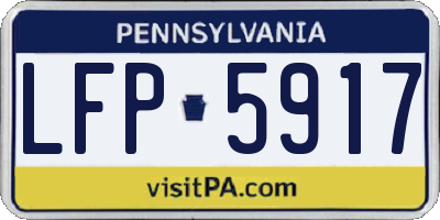 PA license plate LFP5917