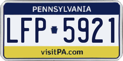 PA license plate LFP5921