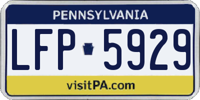 PA license plate LFP5929