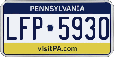 PA license plate LFP5930