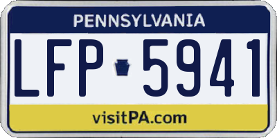 PA license plate LFP5941