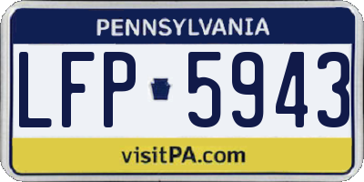 PA license plate LFP5943