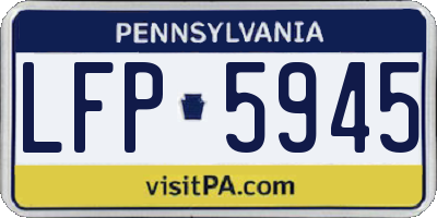 PA license plate LFP5945