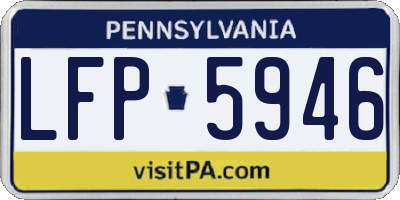 PA license plate LFP5946
