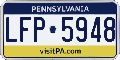 PA license plate LFP5948