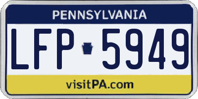 PA license plate LFP5949