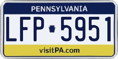 PA license plate LFP5951