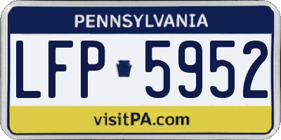 PA license plate LFP5952